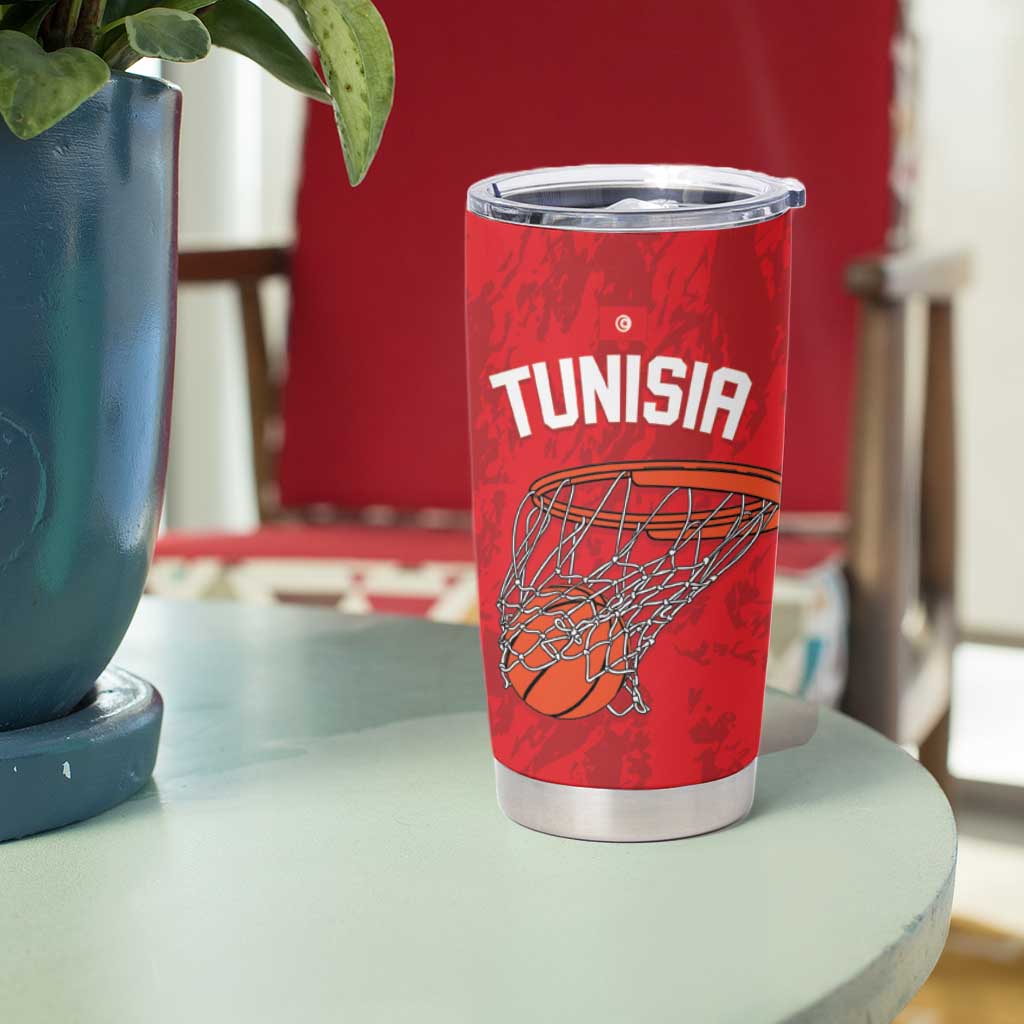 Tunisia Basketball Custom Tumbler Cup Go Champions Eagles of Carthage - Wonder Print Shop