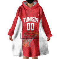 Tunisia Basketball Custom Wearable Blanket Hoodie Go Champions Eagles of Carthage - Wonder Print Shop
