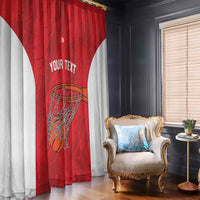 Tunisia Basketball Custom Window Curtain Go Champions Eagles of Carthage - Wonder Print Shop