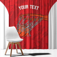 Tunisia Basketball Custom Window Curtain Go Champions Eagles of Carthage - Wonder Print Shop