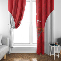 Tunisia Basketball Custom Window Curtain Go Champions Eagles of Carthage - Wonder Print Shop