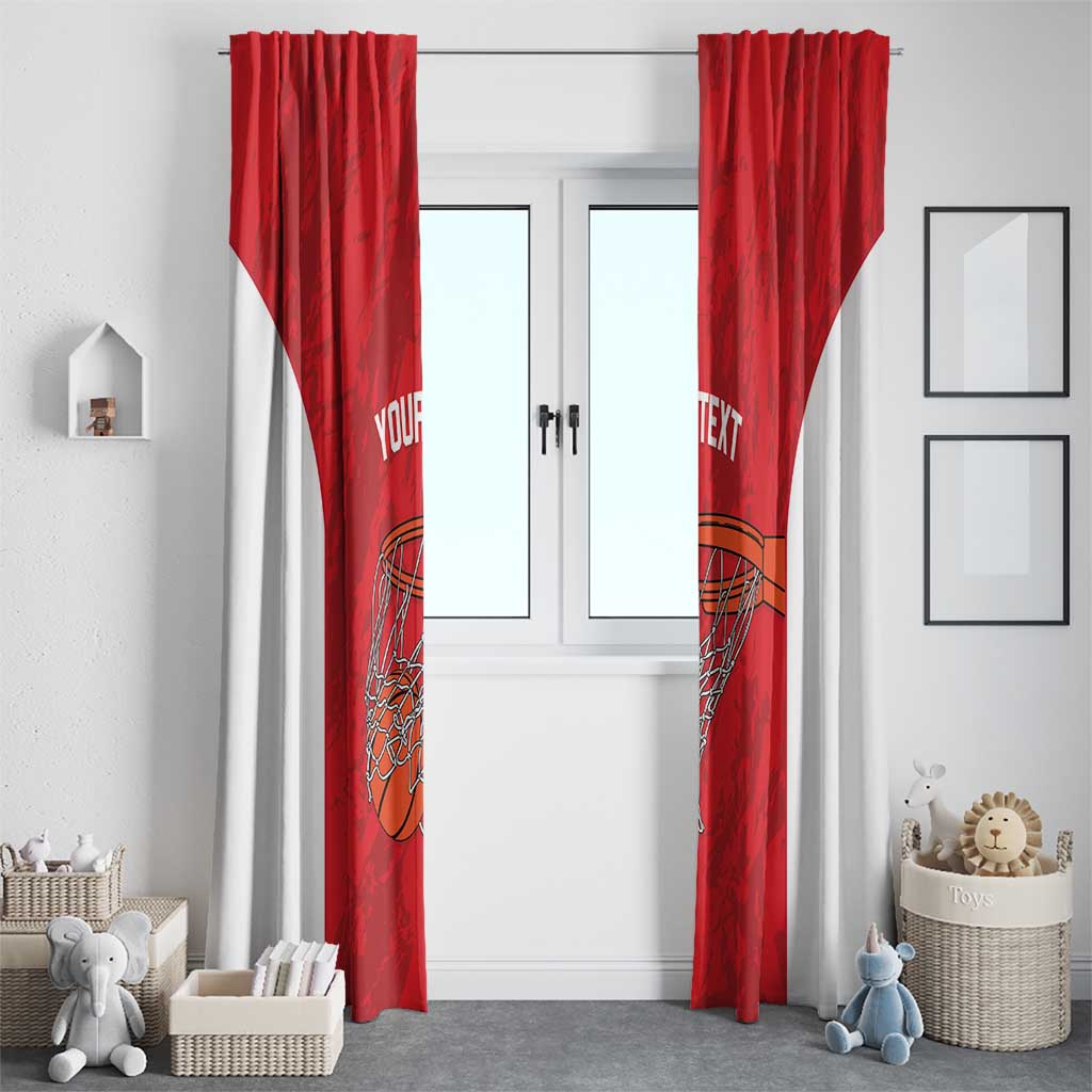 Tunisia Basketball Custom Window Curtain Go Champions Eagles of Carthage - Wonder Print Shop