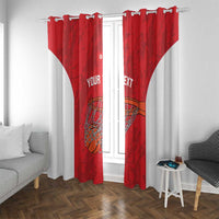 Tunisia Basketball Custom Window Curtain Go Champions Eagles of Carthage - Wonder Print Shop
