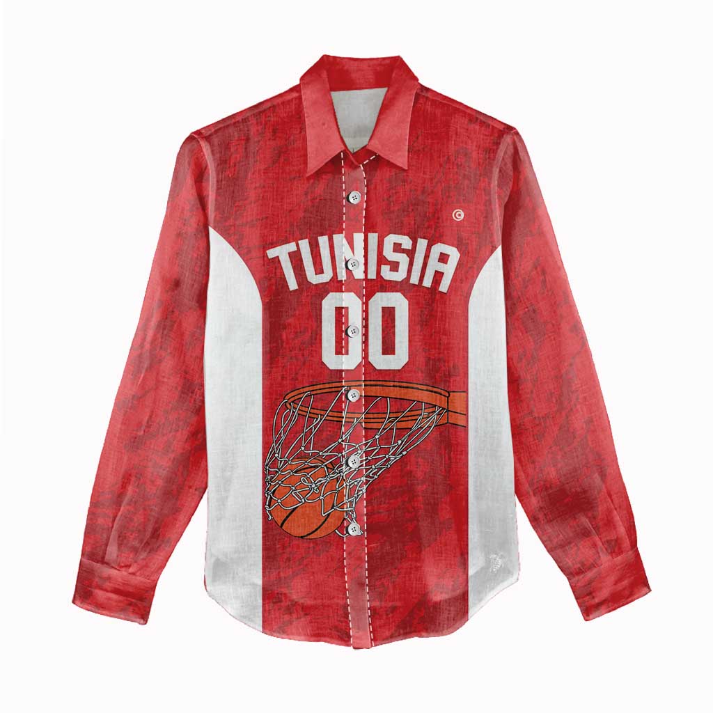 Tunisia Basketball Custom Women Casual Shirt Go Champions Eagles of Carthage - Wonder Print Shop