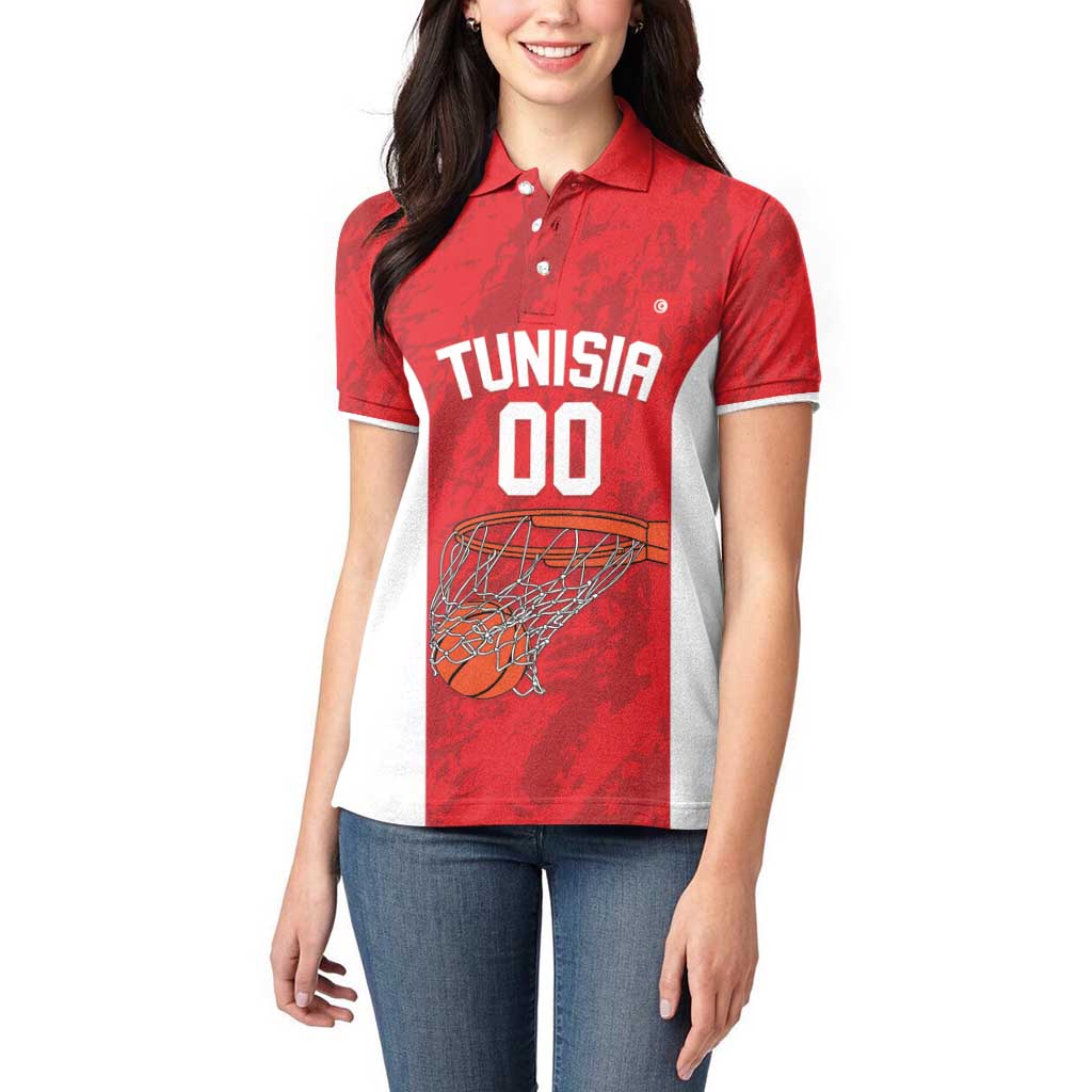 Tunisia Basketball Custom Women Polo Shirt Go Champions Eagles of Carthage - Wonder Print Shop