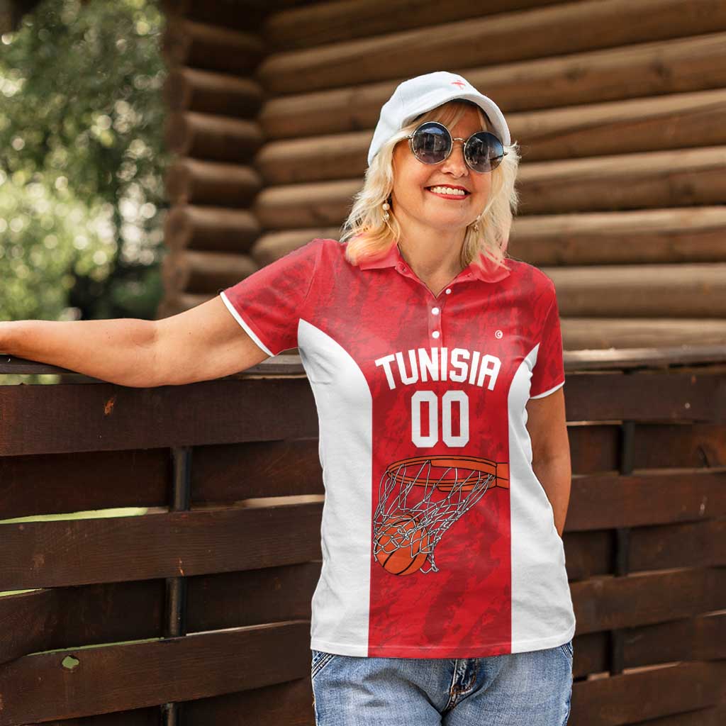 Tunisia Basketball Custom Women Polo Shirt Go Champions Eagles of Carthage - Wonder Print Shop