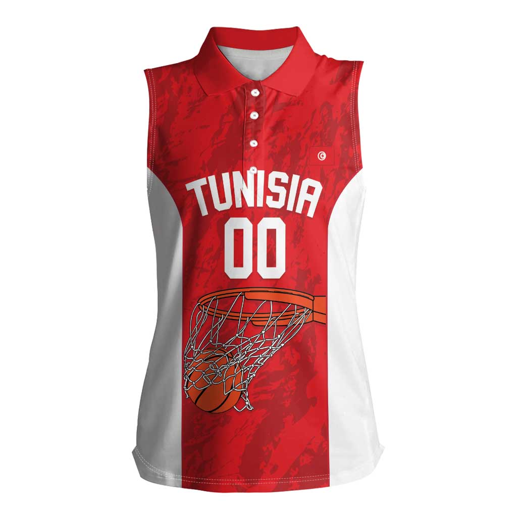 Tunisia Basketball Custom Women Sleeveless Polo Shirt Go Champions Eagles of Carthage - Wonder Print Shop