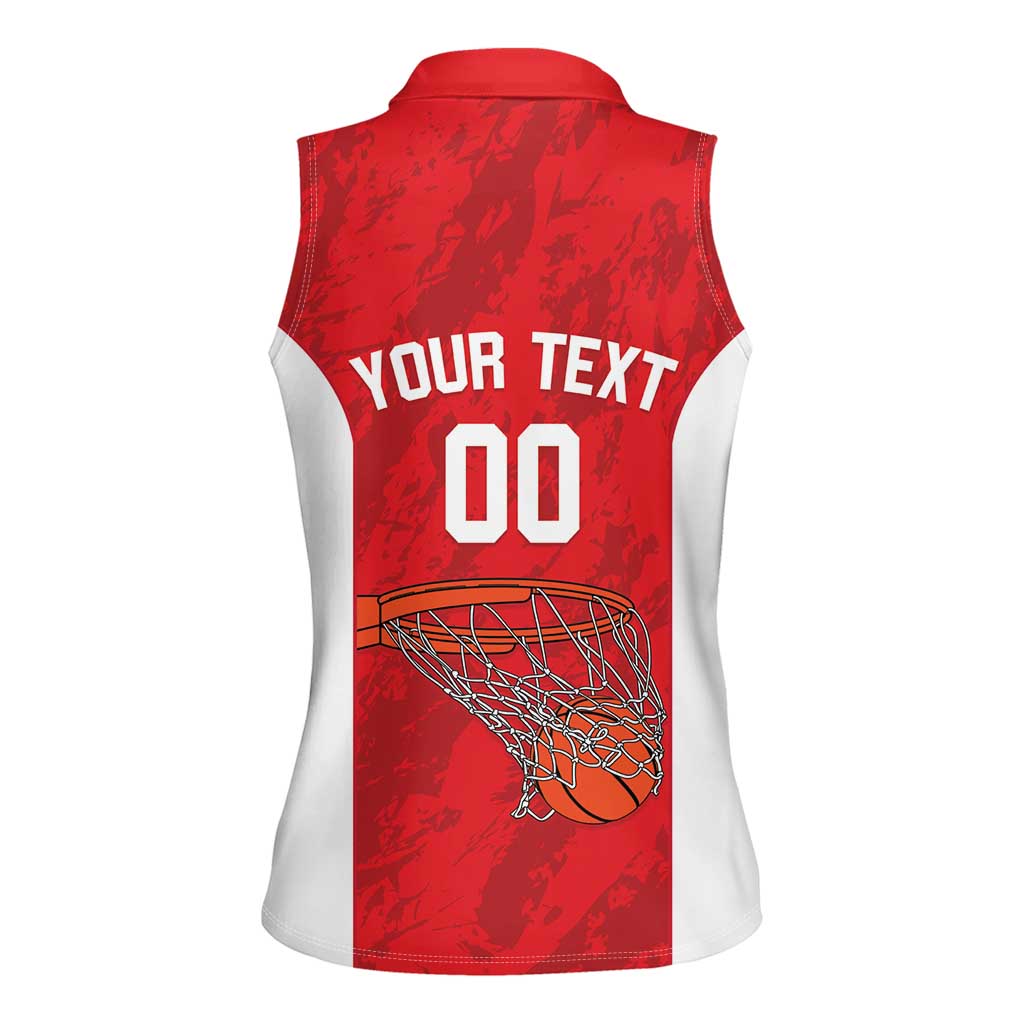 Tunisia Basketball Custom Women Sleeveless Polo Shirt Go Champions Eagles of Carthage - Wonder Print Shop