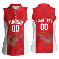 Tunisia Basketball Custom Women Sleeveless Polo Shirt Go Champions Eagles of Carthage - Wonder Print Shop