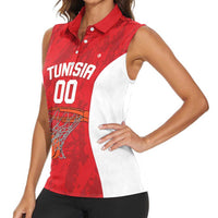 Tunisia Basketball Custom Women Sleeveless Polo Shirt Go Champions Eagles of Carthage - Wonder Print Shop