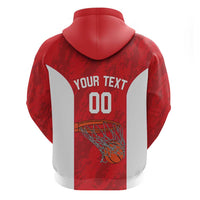 Tunisia Basketball Custom Zip Hoodie Go Champions Eagles of Carthage - Wonder Print Shop