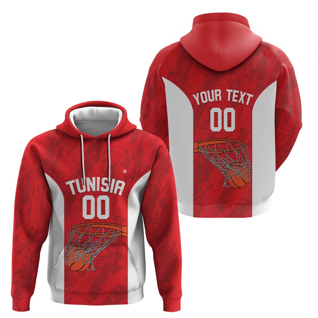 Tunisia Basketball Custom Zip Hoodie Go Champions Eagles of Carthage - Wonder Print Shop