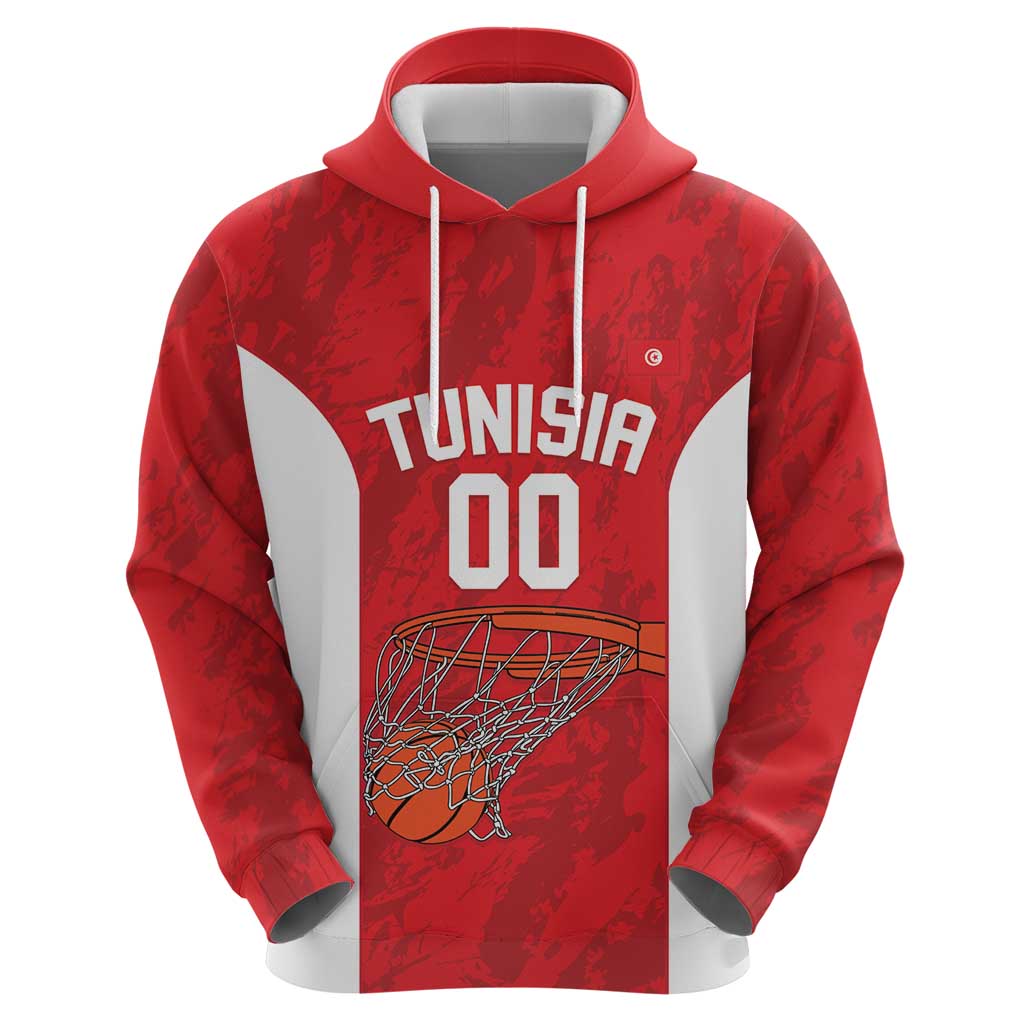 Tunisia Basketball Custom Zip Hoodie Go Champions Eagles of Carthage - Wonder Print Shop