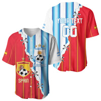 Custom Argentina Spain Football 2026 Baseball Jersey La Albiceleste La Roja Together
