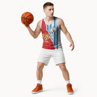 Custom Argentina Spain Football 2026 Basketball Jersey La Albiceleste La Roja Together