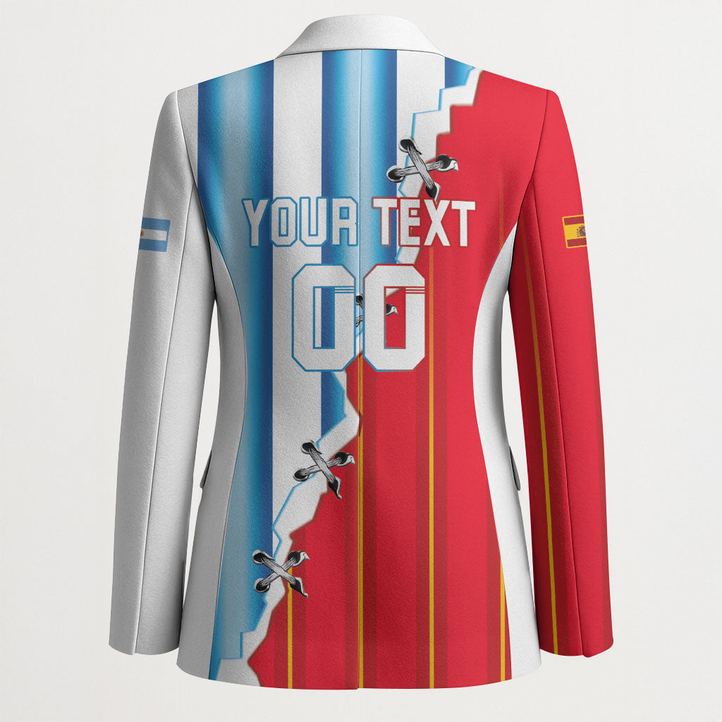 Custom Argentina Spain Football 2026 Blazer La Albiceleste La Roja Together
