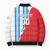 Custom Argentina Spain Football 2026 Bomber Puffer Jacket La Albiceleste La Roja Together