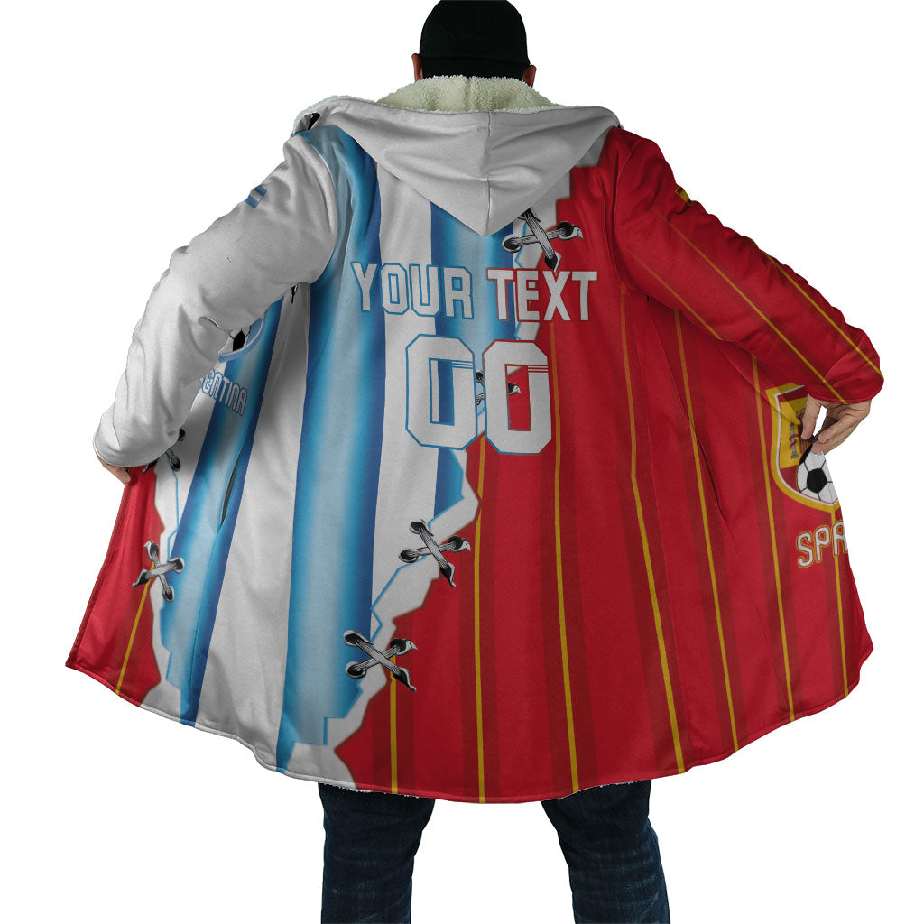 Custom Argentina Spain Football 2026 Cloak La Albiceleste La Roja Together