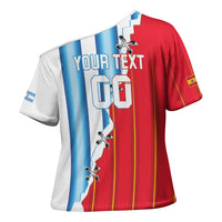 Custom Argentina Spain Football 2026 Cross Shoulder Shirt La Albiceleste La Roja Together