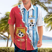 Custom Argentina Spain Football 2026 Hawaiian Shirt La Albiceleste La Roja Together