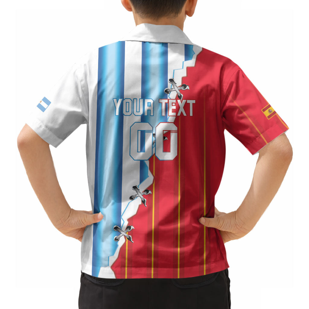 Custom Argentina Spain Football 2026 Hawaiian Shirt La Albiceleste La Roja Together