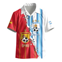 Custom Argentina Spain Football 2026 Kid Hawaiian Shirt La Albiceleste La Roja Together