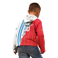 Custom Argentina Spain Football 2026 Kid Hoodie La Albiceleste La Roja Together