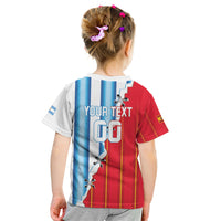 Custom Argentina Spain Football 2026 Kid T Shirt La Albiceleste La Roja Together