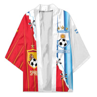 Custom Argentina Spain Football 2026 Kimono La Albiceleste La Roja Together