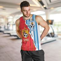 Custom Argentina Spain Football 2026 Men Tank Top La Albiceleste La Roja Together