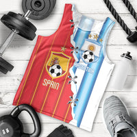 Custom Argentina Spain Football 2026 Men Tank Top La Albiceleste La Roja Together
