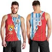 Custom Argentina Spain Football 2026 Men Tank Top La Albiceleste La Roja Together