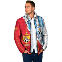 Custom Argentina Spain Football 2026 Padded Jacket La Albiceleste La Roja Together