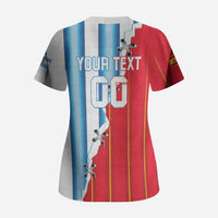 Custom Argentina Spain Football 2026 Scrub Top La Albiceleste La Roja Together