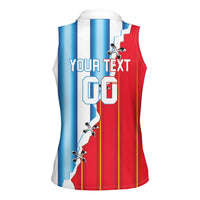 Custom Argentina Spain Football 2026 Women Sleeveless Polo Shirt La Albiceleste La Roja Together
