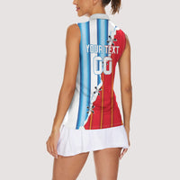 Custom Argentina Spain Football 2026 Women Sleeveless Polo Shirt La Albiceleste La Roja Together
