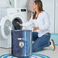 Custom Argentina World Football 2026 Laundry Basket La Albiceleste 4th Champion Proud