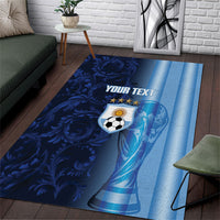 Custom Argentina World Football 2026 Area Rug La Albiceleste 4th Champion Proud