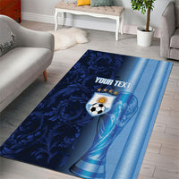 Custom Argentina World Football 2026 Area Rug La Albiceleste 4th Champion Proud