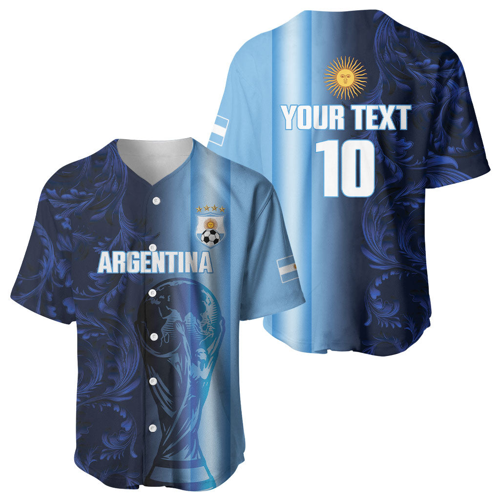 Custom Argentina World Football 2026 Baseball Jersey La Albiceleste 4th Champion Proud