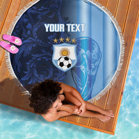 Custom Argentina World Football 2026 Beach Blanket La Albiceleste 4th Champion Proud
