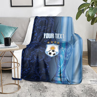 Custom Argentina World Football 2026 Blanket La Albiceleste 4th Champion Proud