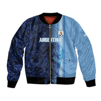 Custom Argentina World Football 2026 Bomber Jacket La Albiceleste 4th Champion Proud