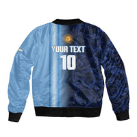 Custom Argentina World Football 2026 Bomber Jacket La Albiceleste 4th Champion Proud