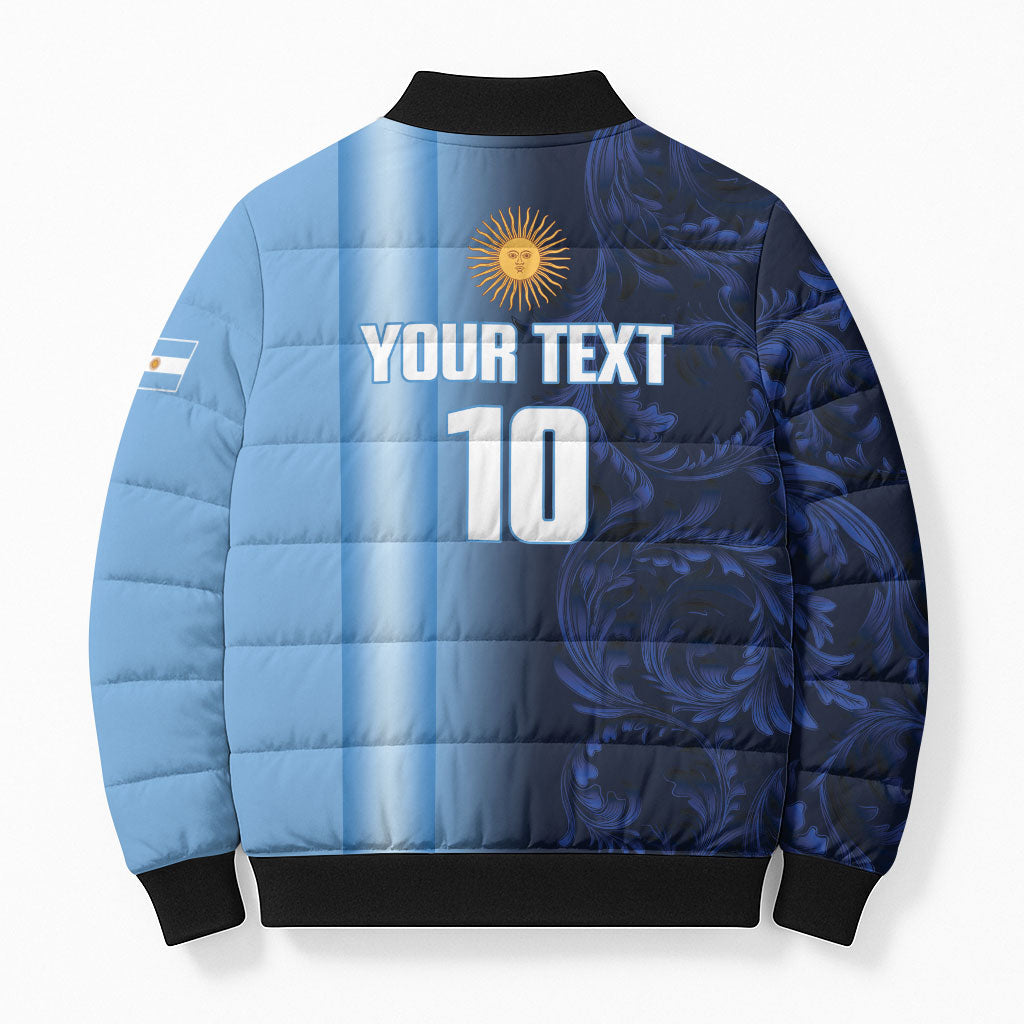 Custom Argentina World Football 2026 Bomber Puffer Jacket La Albiceleste 4th Champion Proud