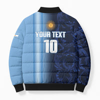 Custom Argentina World Football 2026 Bomber Puffer Jacket La Albiceleste 4th Champion Proud