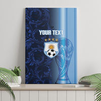 Custom Argentina World Football 2026 Canvas Wall Art La Albiceleste 4th Champion Proud