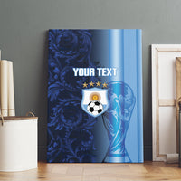 Custom Argentina World Football 2026 Canvas Wall Art La Albiceleste 4th Champion Proud