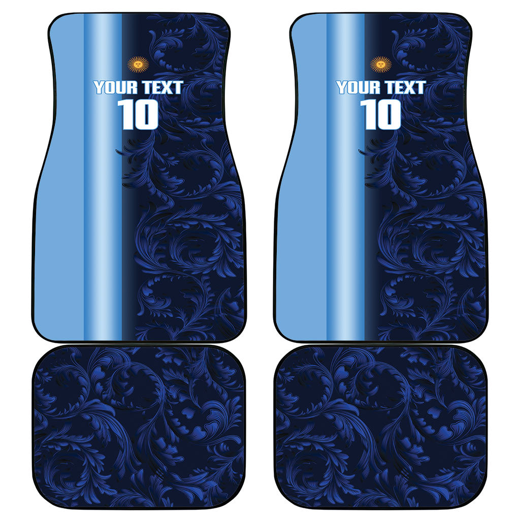 Custom Argentina World Football 2026 Car Mats La Albiceleste 4th Champion Proud
