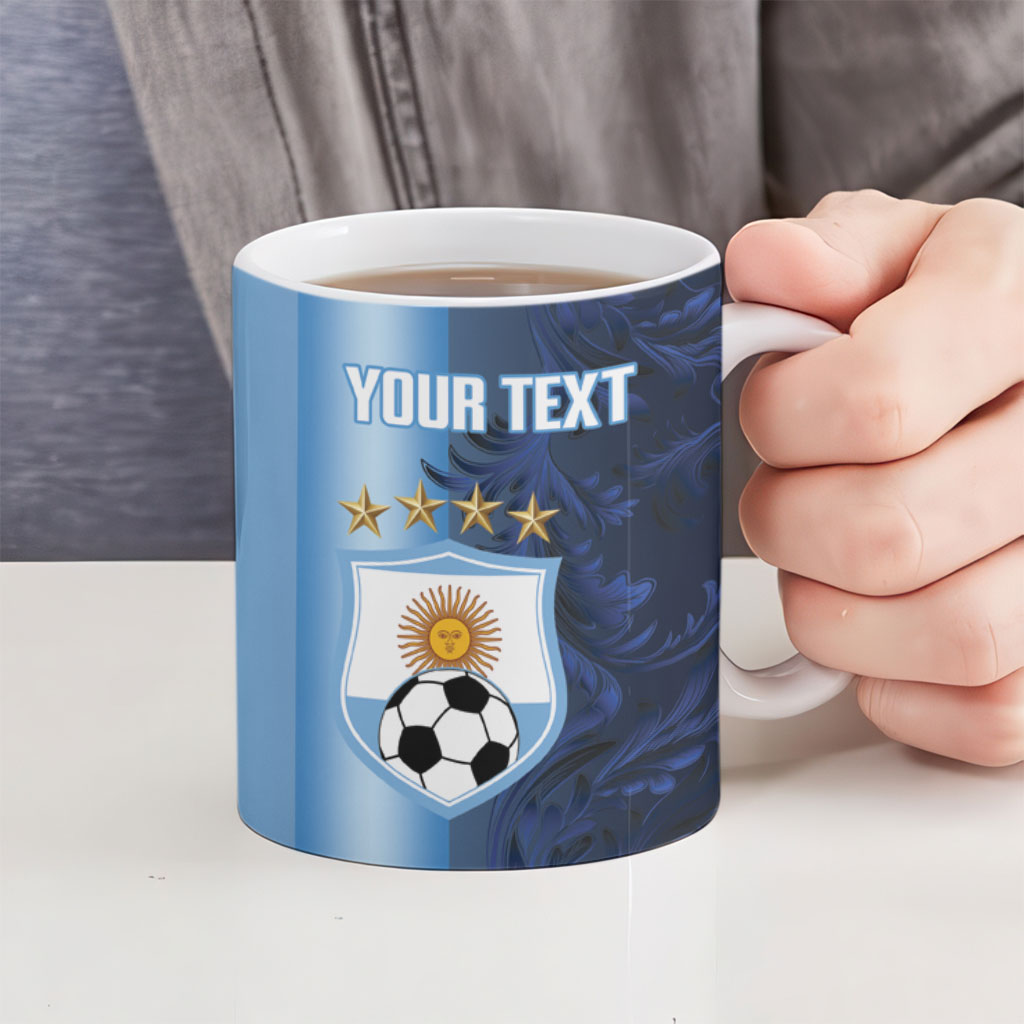 Custom Argentina World Football 2026 Ceramic Mug La Albiceleste 4th Champion Proud